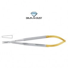 Diam-n-Dust™ Micro Needle Holder Straight - Heavy Pattern - Round Handle Stainless Steel, 25 cm - 9 3/4"